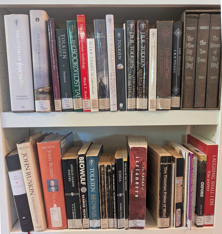 4 TBR shelves of books