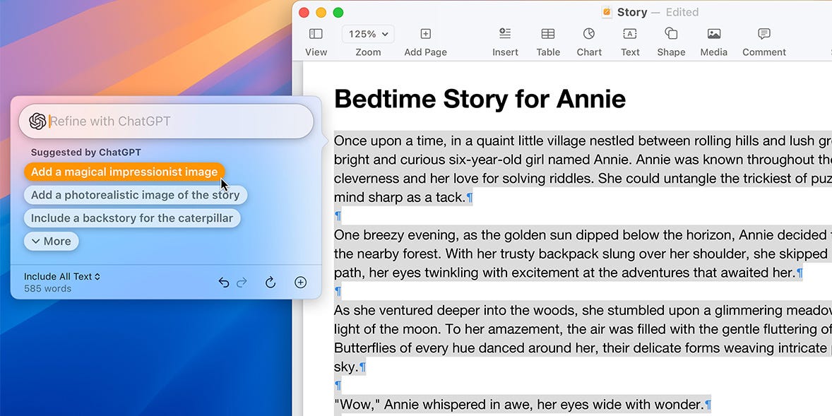 Apple Intelligence Writing Tools
