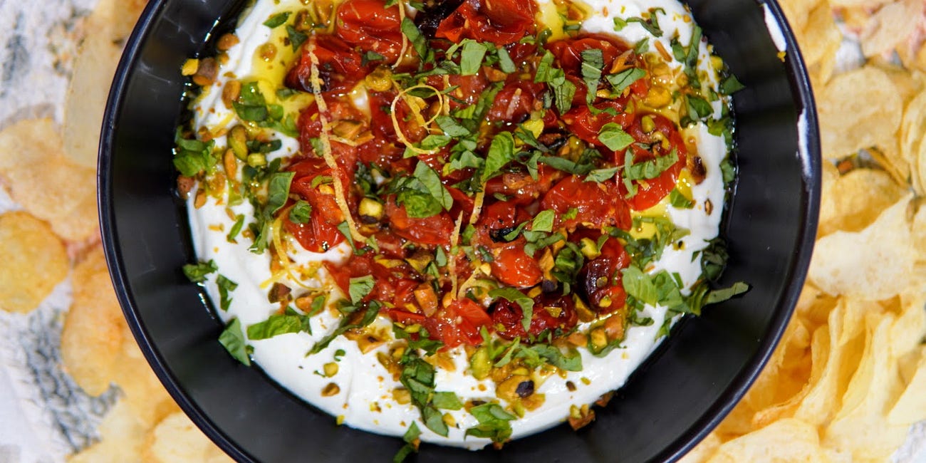 Whipped Feta and Roasted Tomato Dip & Verdicchio