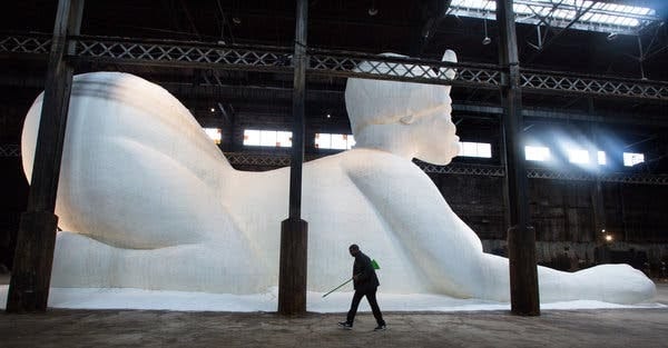 <strong>A Subtlety, or the Marvelous Sugar Baby </strong> This work by Kara Walker at the former Domino Sugar factory in Williamsburg, Brooklyn, is dominated by a sphinx meant to symbolize a black woman in the antebellum South. <strong>A Subtlety, or the Marvelous Sugar Baby </strong> This work by Kara Walker at the former Domino Sugar factory in Williamsburg, Brooklyn, is dominated by a sphinx meant to symbolize a black woman in the antebellum South.