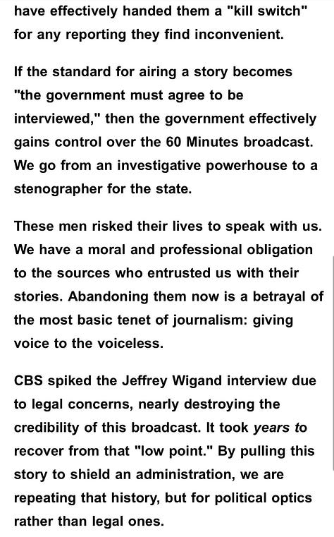 Sharyn Alfonsi's email to her CBS News / 60 Minutes colleagues, which went viral this week.
