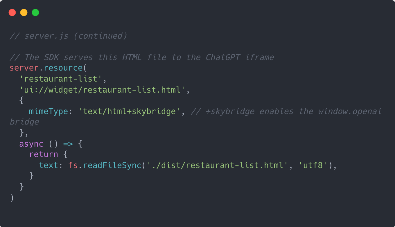 server resource registration code snippet. See link to code in caption server resource registration code snippet. See link to code in caption