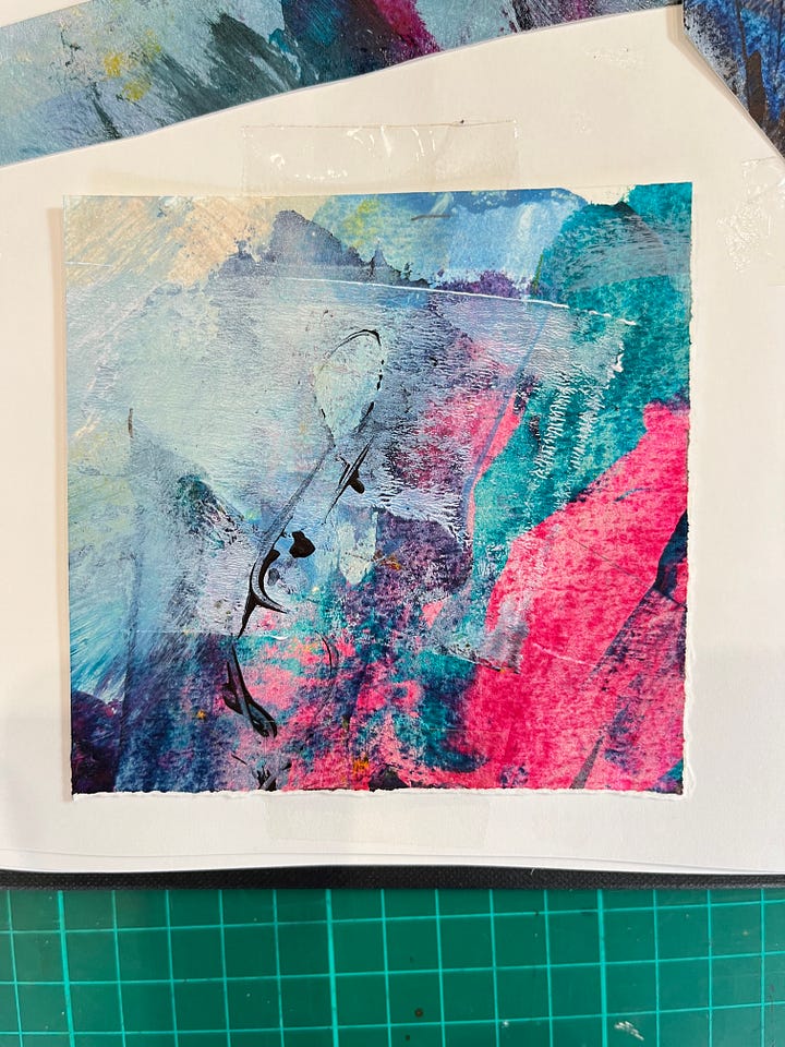sketch book showing crazy colour swatches