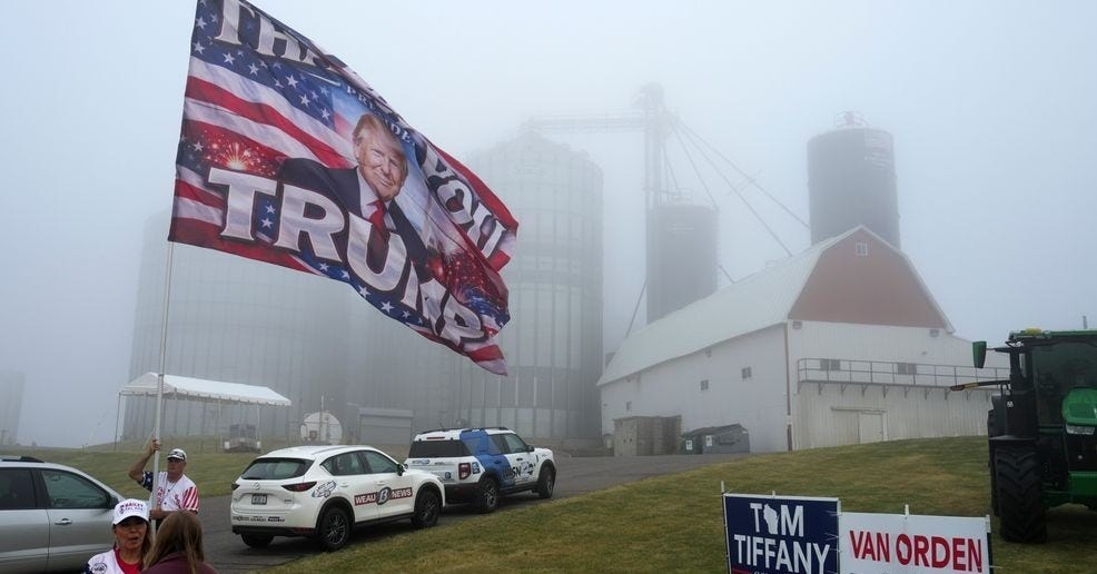 In Wisconsin, Trump to tout support for farmers, appear with Van Orden