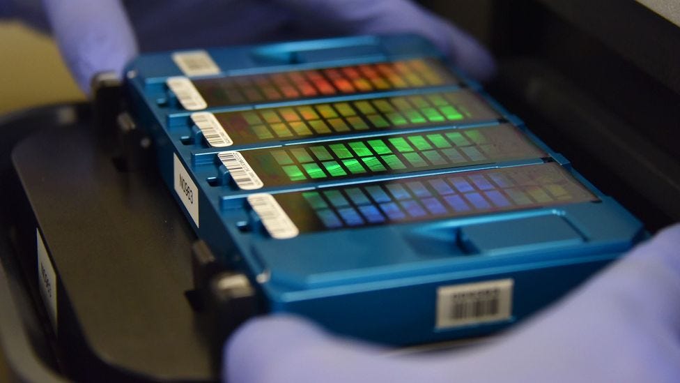 Scientists have been trying to fill in various gaps in the human genome for the past two decades (Credit: Greg Baker/Getty Images) Scientists have been trying to fill in various gaps in the human genome for the past two decades (Credit: Greg Baker/Getty Images)