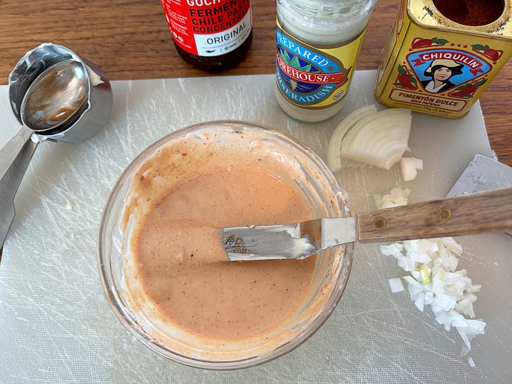 making Russian dressing