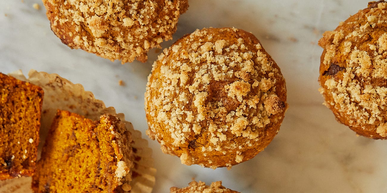 Pumpkin Coffee Cake Muffins