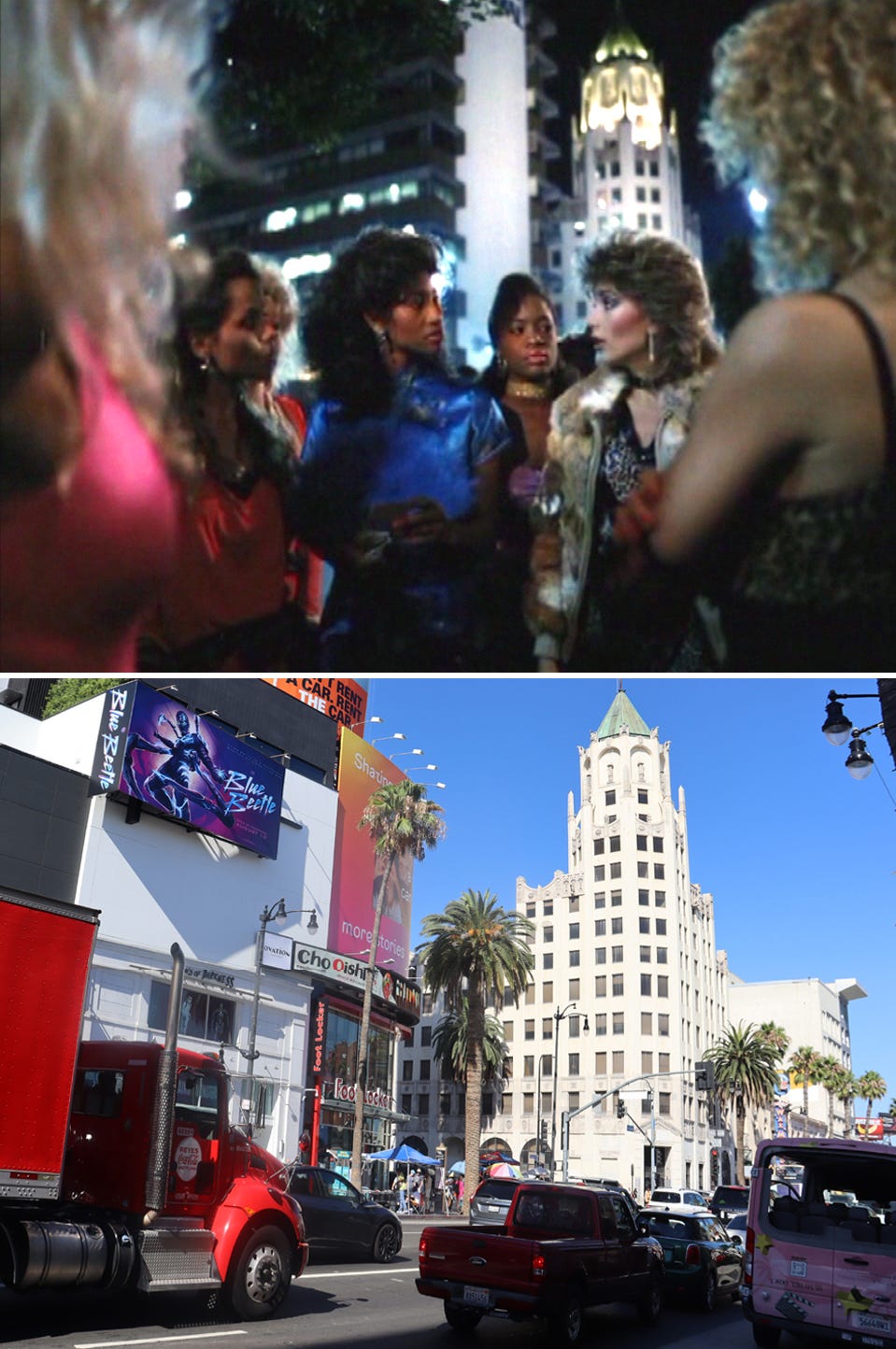 Filming locations then and now from the TV series Hunter episode Scrap Metal.