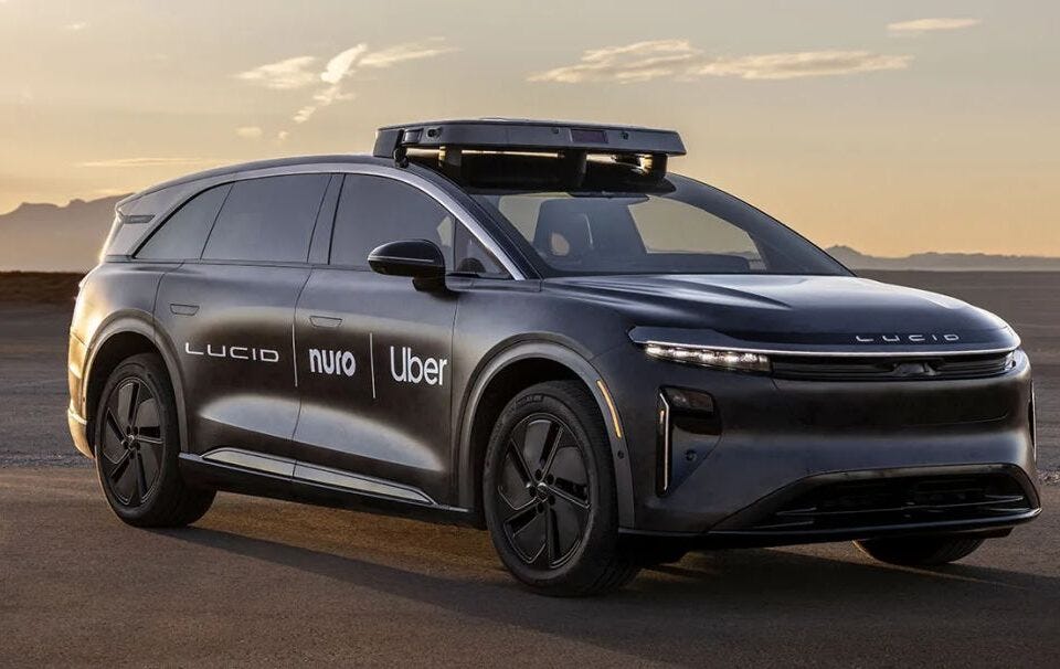 Uber to invest $300 million in EV maker Lucid to launch 20,000 robotaxis  with Nuro tech - Tech Startups