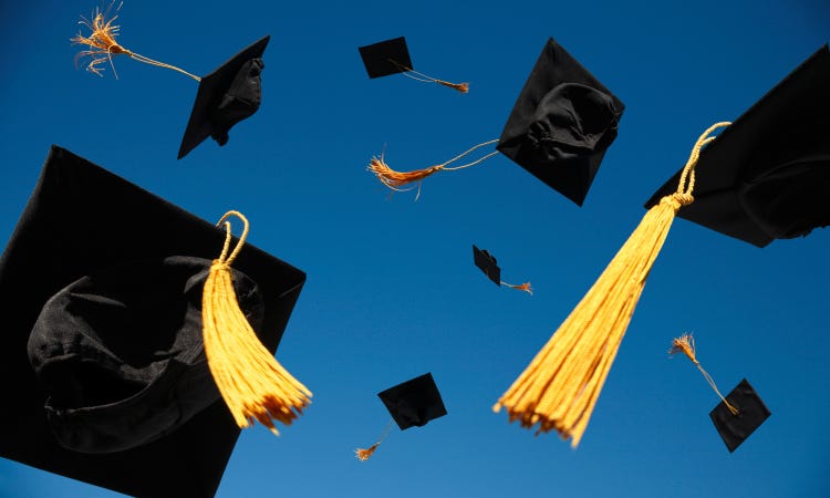 Graduation Caps Thrown in the Air Graduation Caps Thrown in the Air