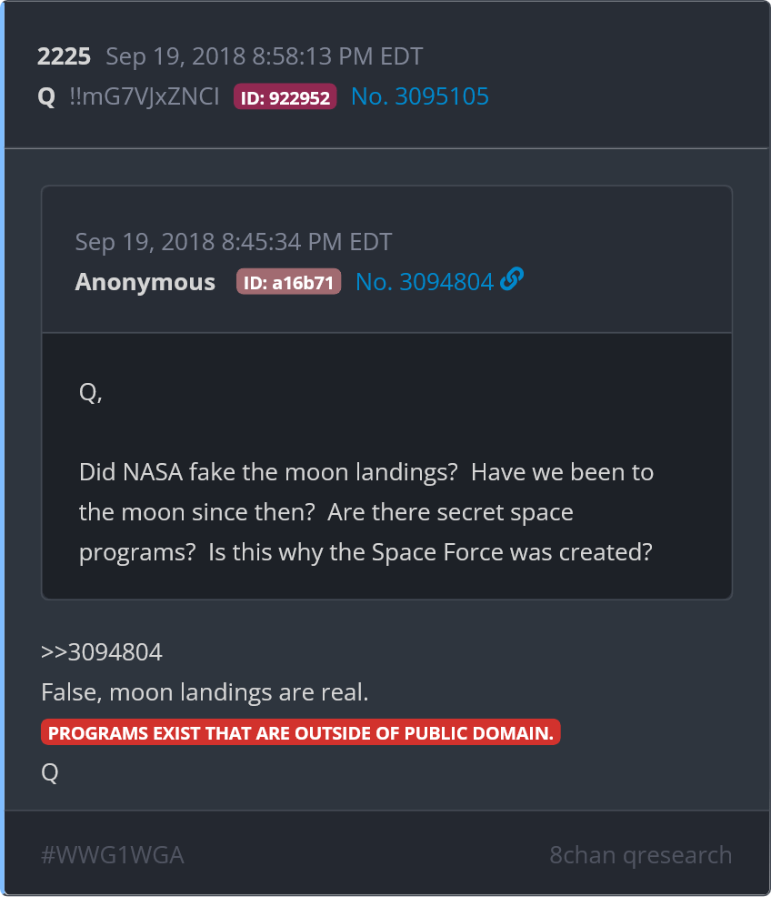 Q. Files Moon The Biggest Q proof there is - To The Moon, Baby