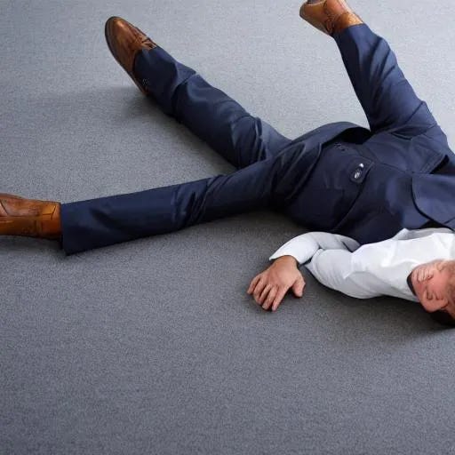 Mangled AI figures lying on the ground