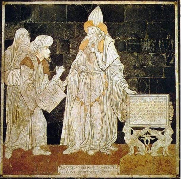 Hermes Mercurius Trismegistus, contemporary of Moses Hermes Mercurius Trismegistus, contemporary of Moses