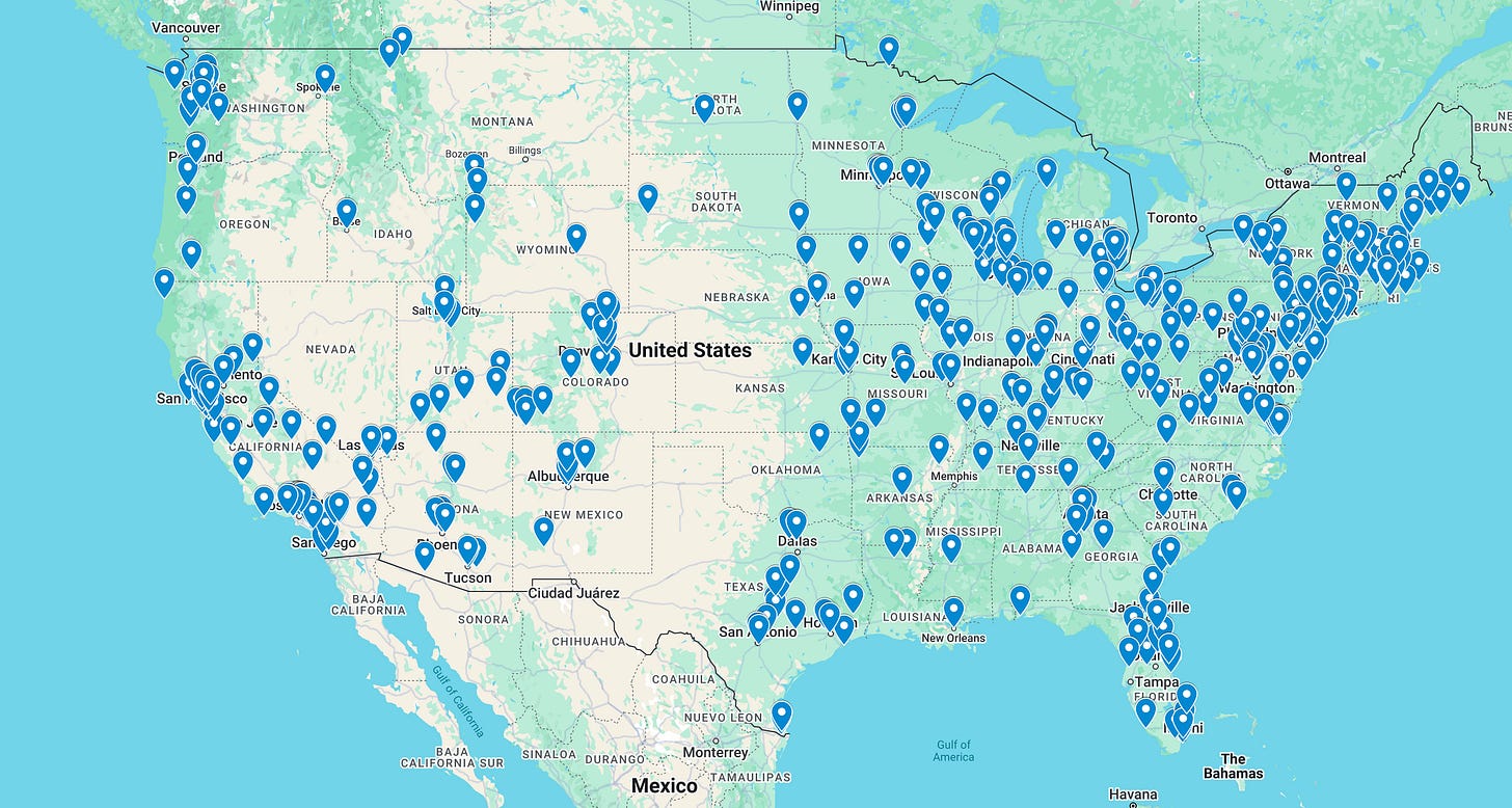 A Map of Protests March 22-28