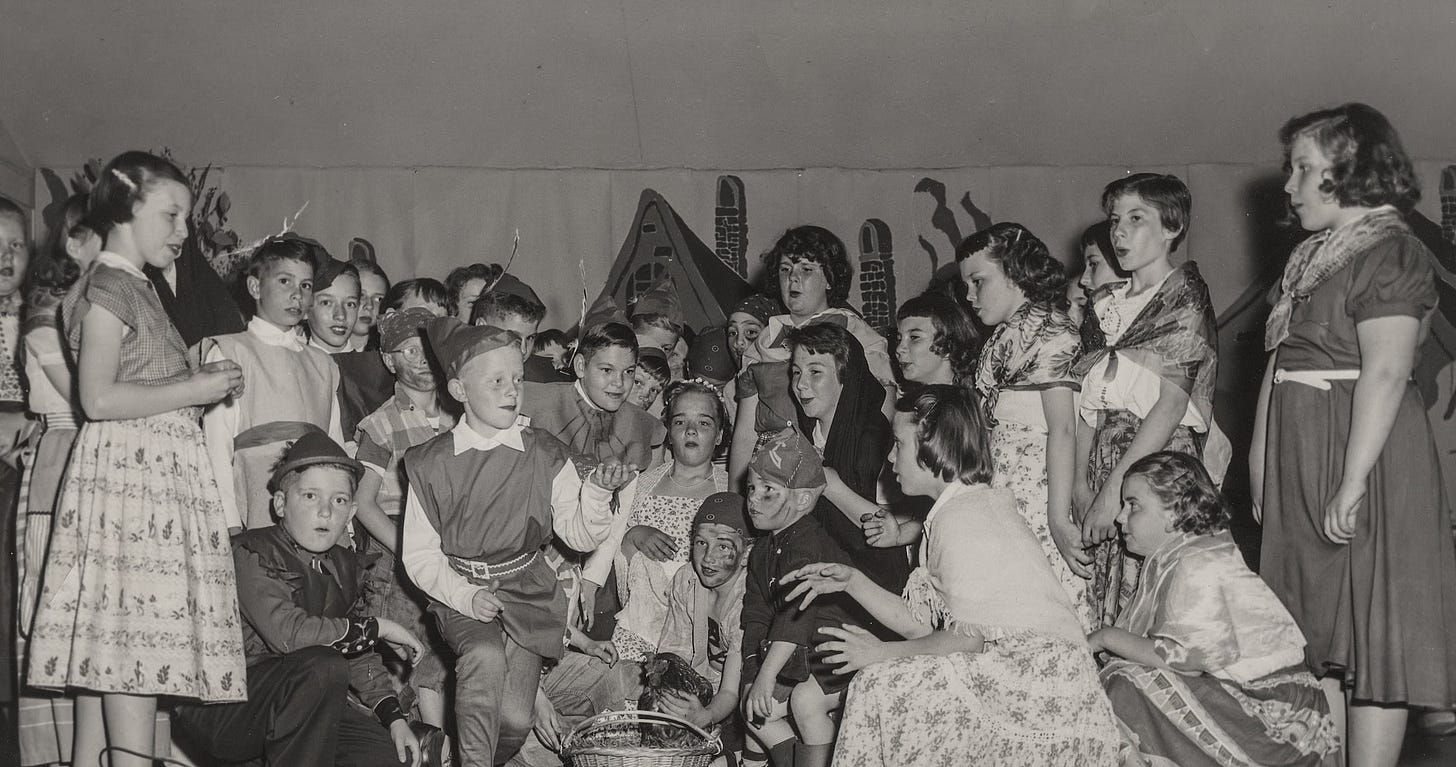Children performing a play