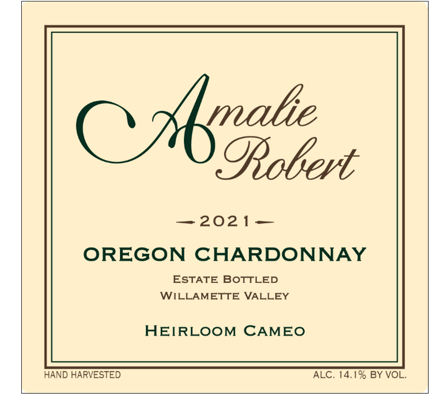 Amalie Robert 2021 Heirloom Cameo Chardonnay.