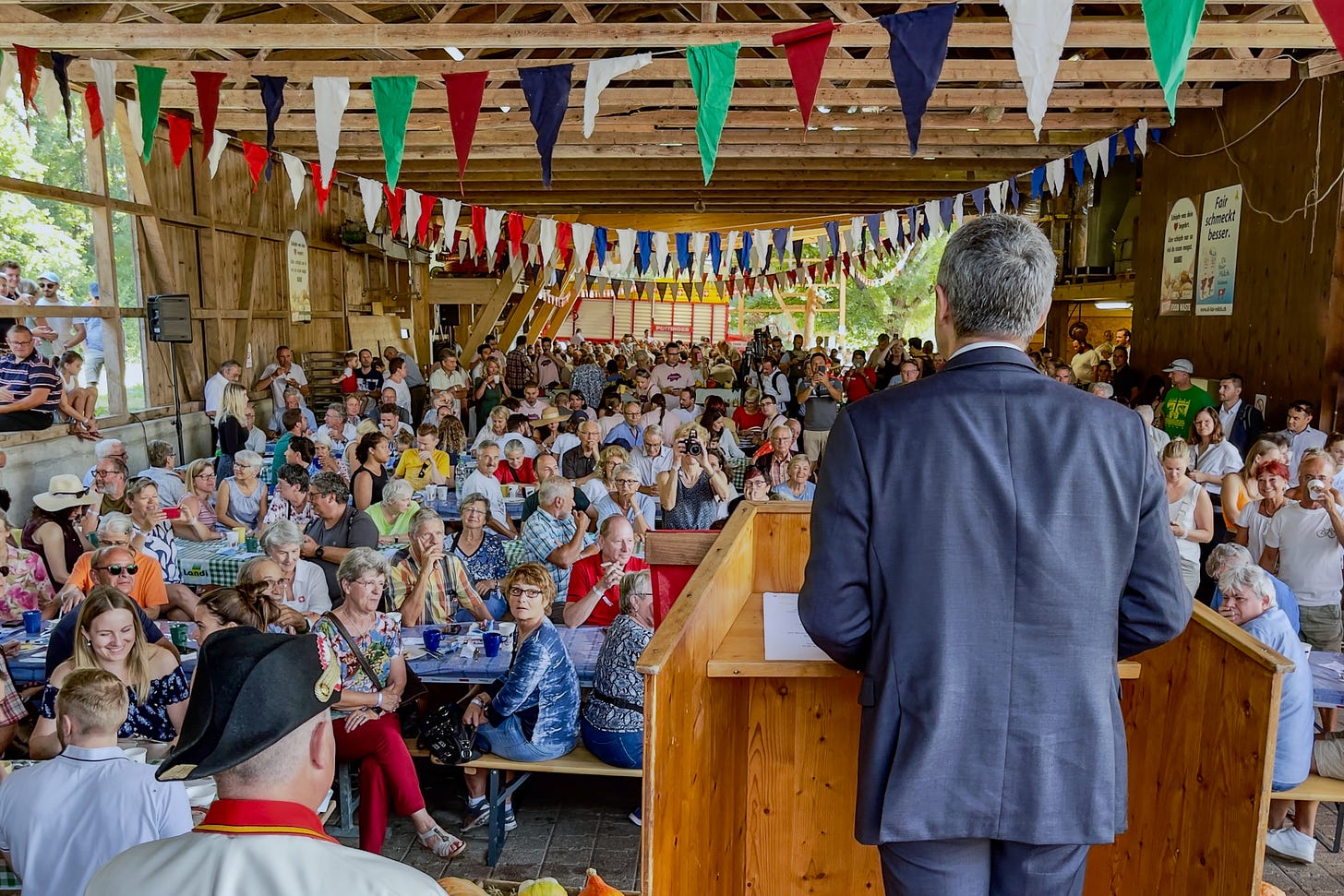 Bundesrat Ignazio Cassis am 1. August-Brunch in Knonau ZH.