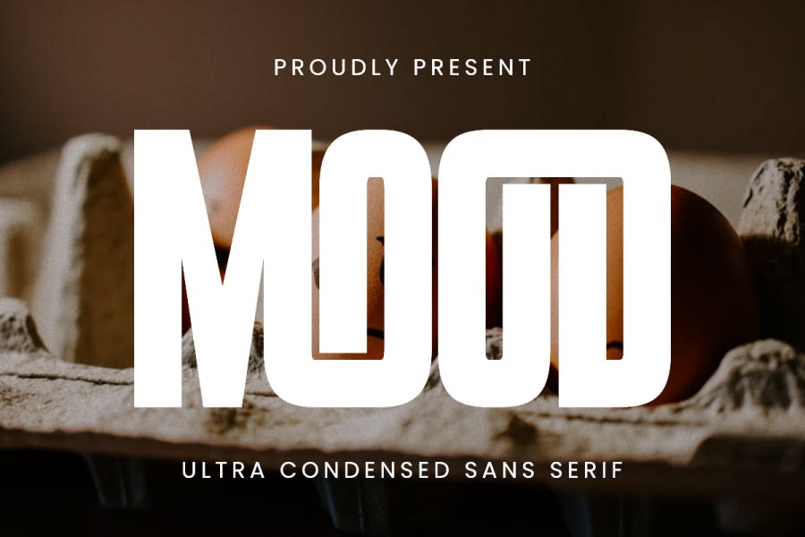 Mood Ultra-Condensed Sans Serif Font