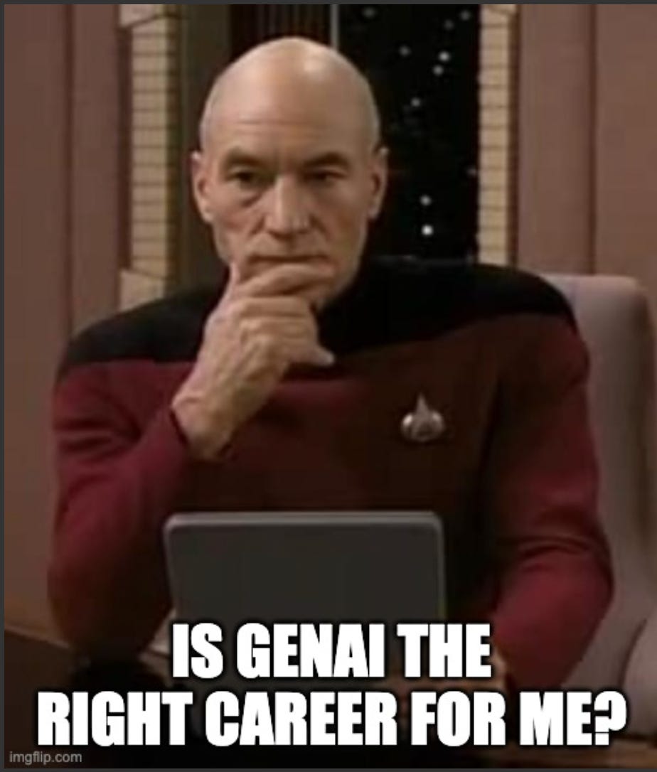 Humour Genai 📌 Is GenAI the right career for me?📌