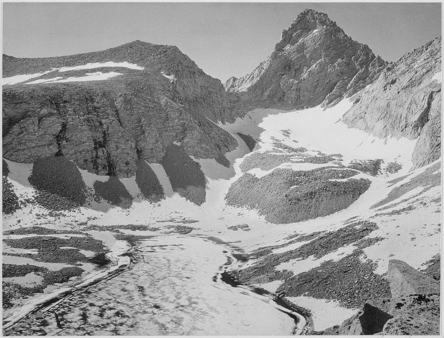 Ansel Adams // Public Domain // Junction Peak, Kings River Canyon (Proposed as a national park)," California, 1936 Ansel Adams // Public Domain // Junction Peak, Kings River Canyon (Proposed as a national park)," California, 1936