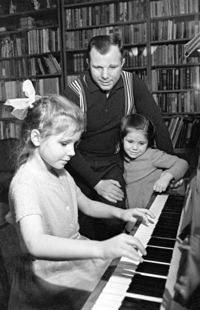 Newspapers around the globe published his biography and details of his flight. He was escorted in a long motorcade of high-ranking officials through the streets of Moscow to the Kremlin where, in a lavish ceremony, Nikita Khrushchev awarded him the title Hero of the Soviet Union. Newspapers around the globe published his biography and details of his flight. He was escorted in a long motorcade of high-ranking officials through the streets of Moscow to the Kremlin where, in a lavish ceremony, Nikita Khrushchev awarded him the title Hero of the Soviet Union.