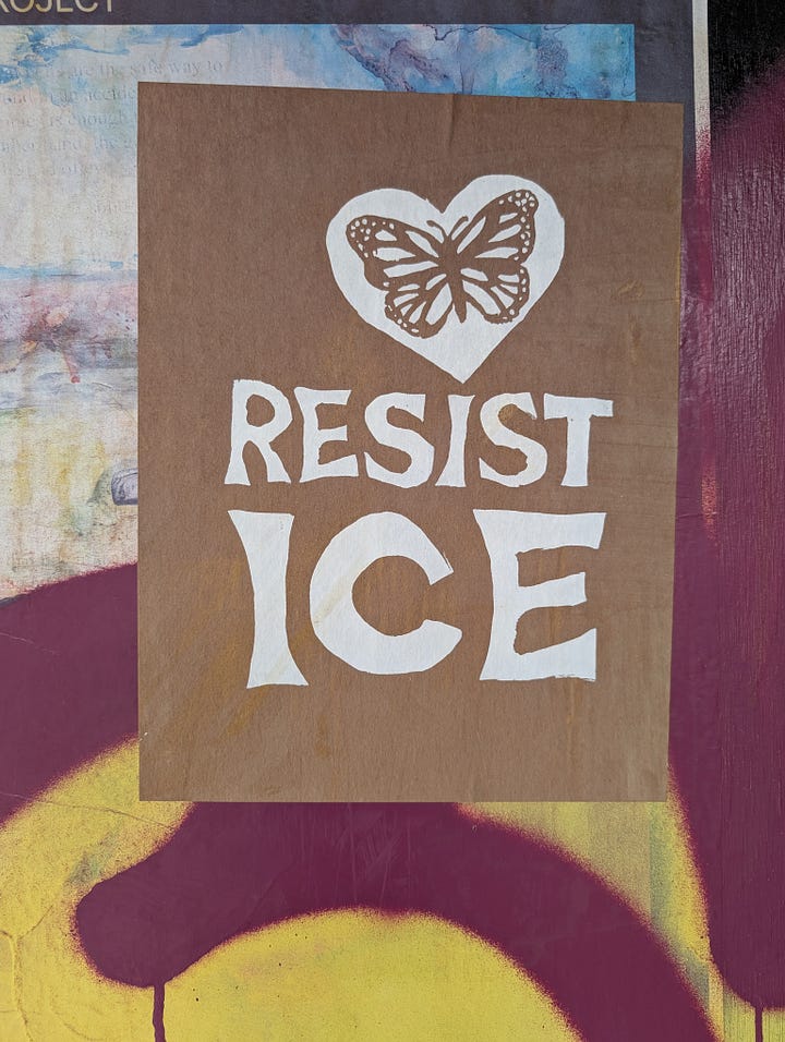 4 art pieces: Abolish ICE, Resist ICE, Fuck ICE, and Arrest ICE