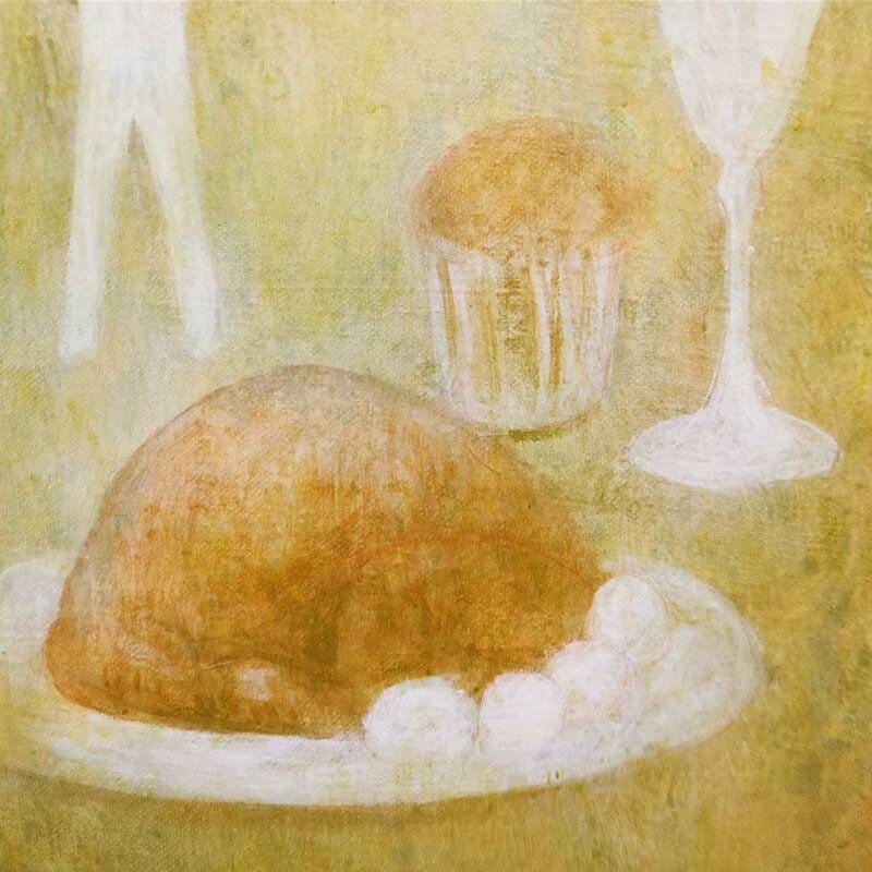 A table set for an evening meal