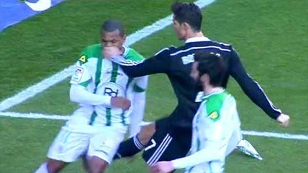 cristiano ronaldo fisting cordoba defender in nose for real madrid soccer 2015 cristiano ronaldo fisting cordoba defender in nose for real madrid soccer 2015