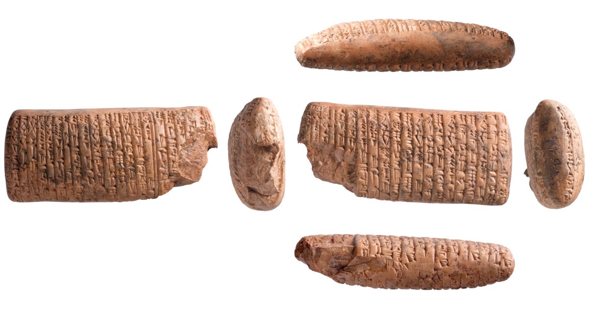 Zariq's barley account from the estate of Princess Šat-Eštar, Ur III period, Iraq Museum IM 204959. Zariq's barley account from the estate of Princess Šat-Eštar, Ur III period, Iraq Museum IM 204959.