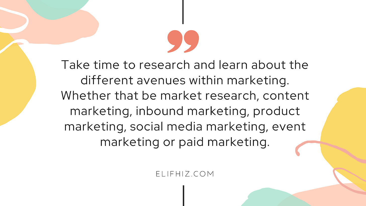 MARKETING Specialization Tips - Elif Hiz
MARKETING Specialization Tips - Elif Hiz