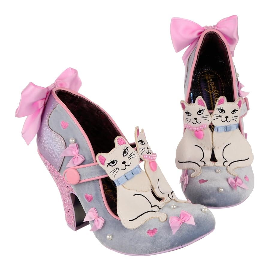 Irregular Choice Kitty-Bow Shoes, Silver Multi, EUR 36 (UK 3.5):  Amazon.co.uk: Fashion