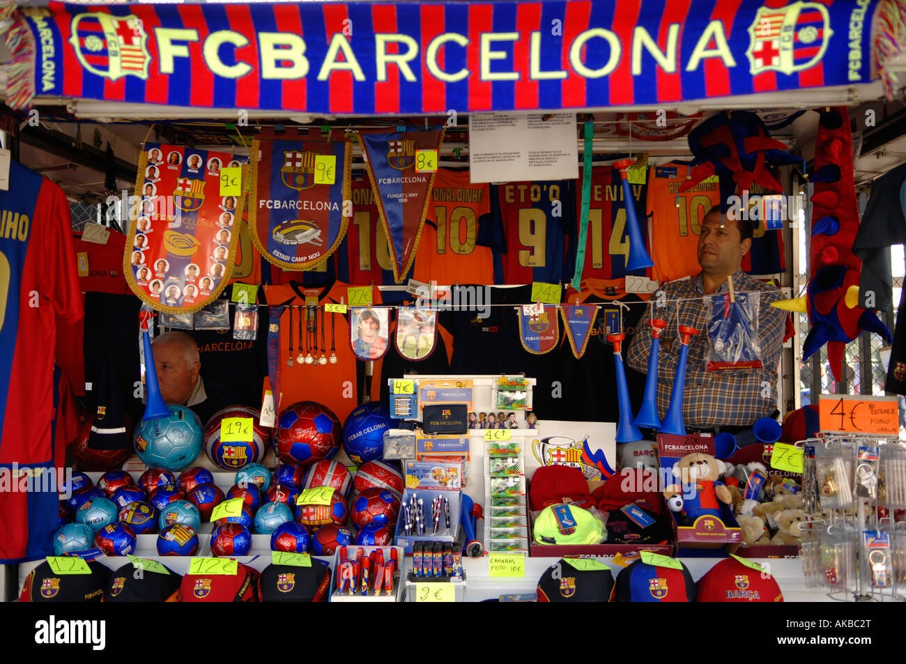 Merchandise Shop of the FC Barcelona Stock Photo - Alamy