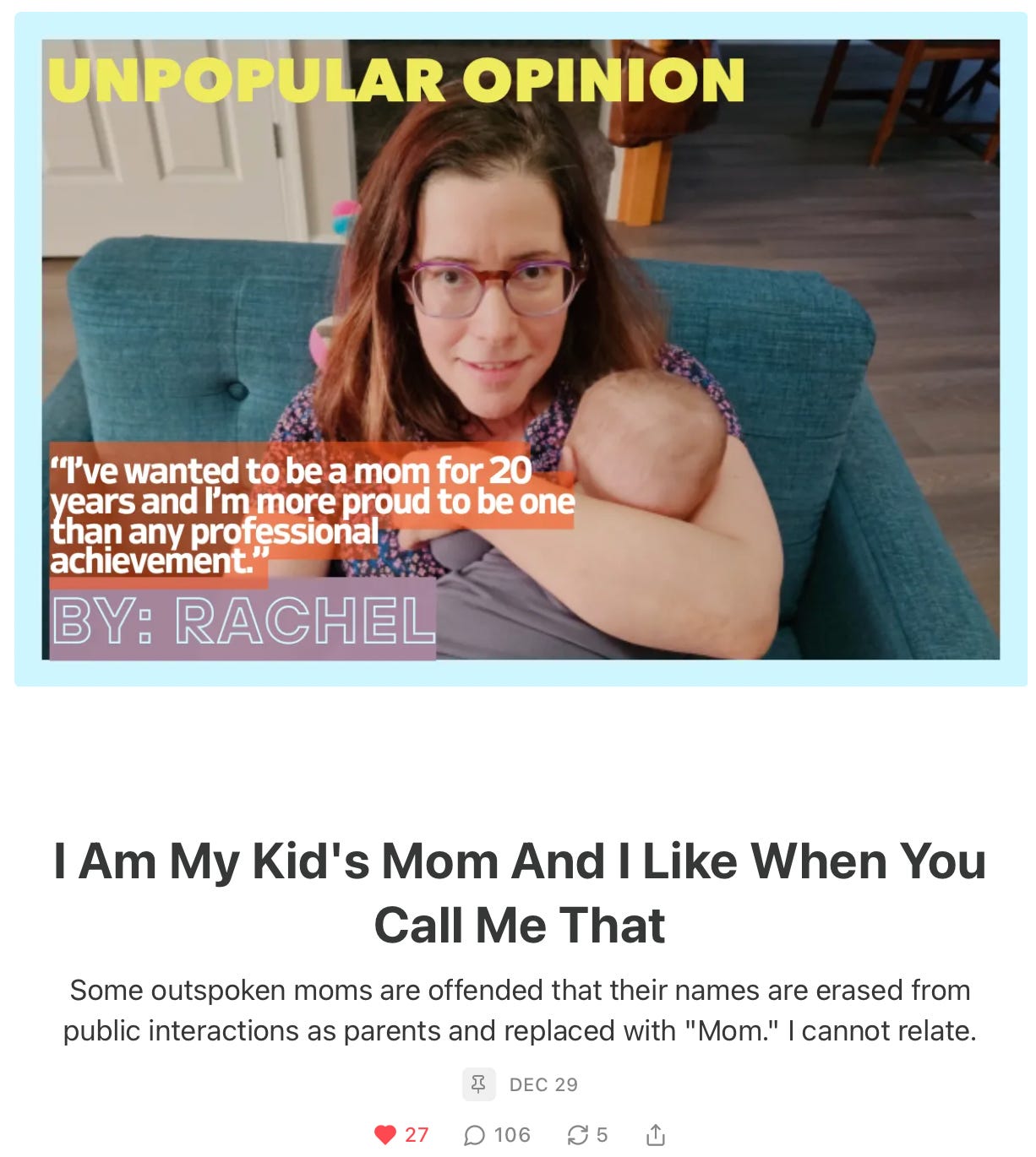 unpopular opinion Rachel kramer bussel I am my kid's mom and I prefer you call me that unpopular opinion Rachel kramer bussel I am my kid's mom and I prefer you call me that