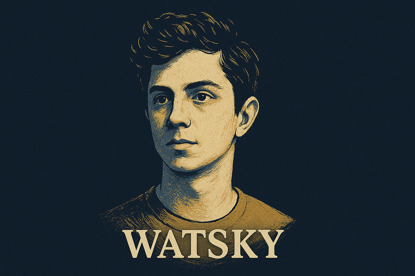 Vintage Watsky Portrait in Blue