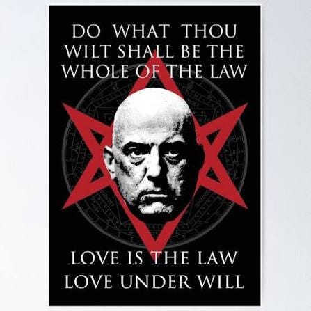 Aleister Crowley Do What Thou Wilt Greeting Card