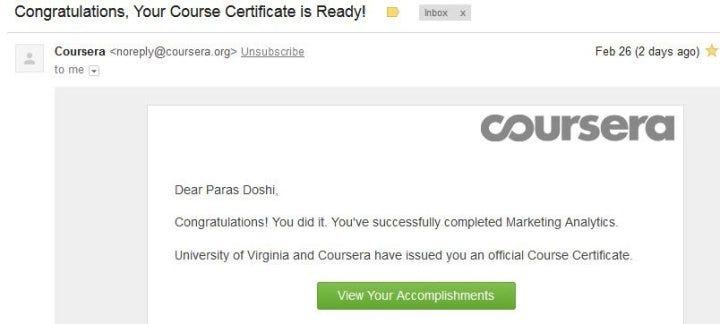 Coursera Marketing Analytics Certificate Coursera Marketing Analytics Certificate