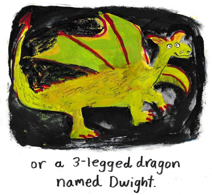 3-legged dragon named Dwight