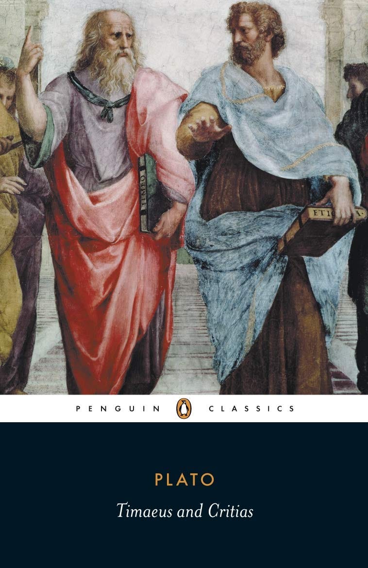 The cover of the Penguin edition of Timeaus and Critias