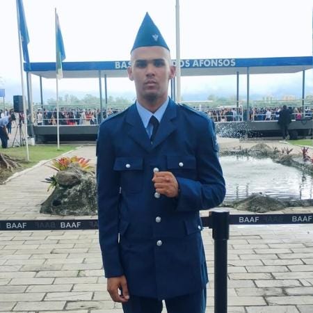 Bruno Guimarães Ferraz, encontrado morto em Base Aérea da FAB, na zona oeste do Rio, em 13 de outubro de 2025 Bruno Guimarães Ferraz, encontrado morto em Base Aérea da FAB, na zona oeste do Rio, em 13 de outubro de 2025