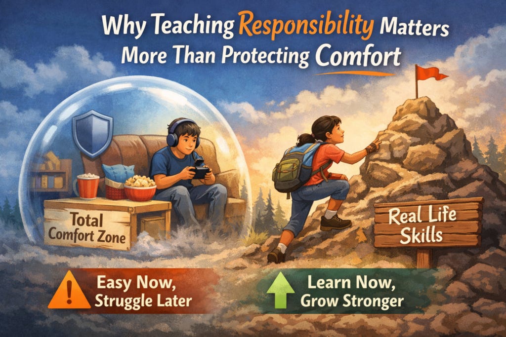 Why Teaching Responsibility Matters More Than Protecting Comfort