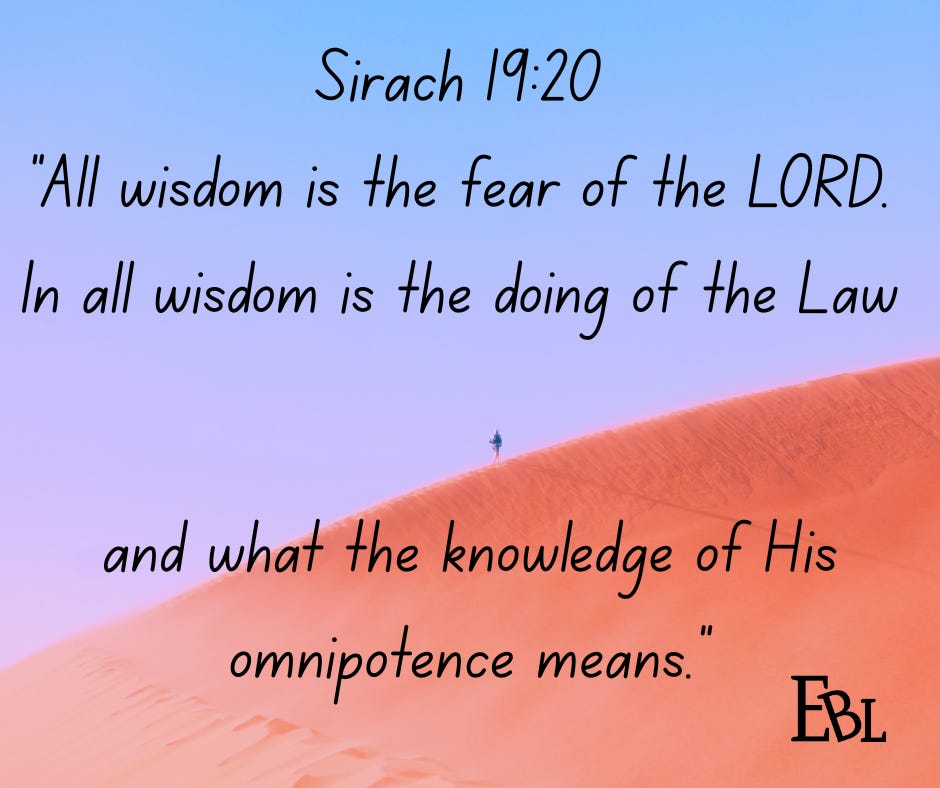 Sirach 19:20 EBL