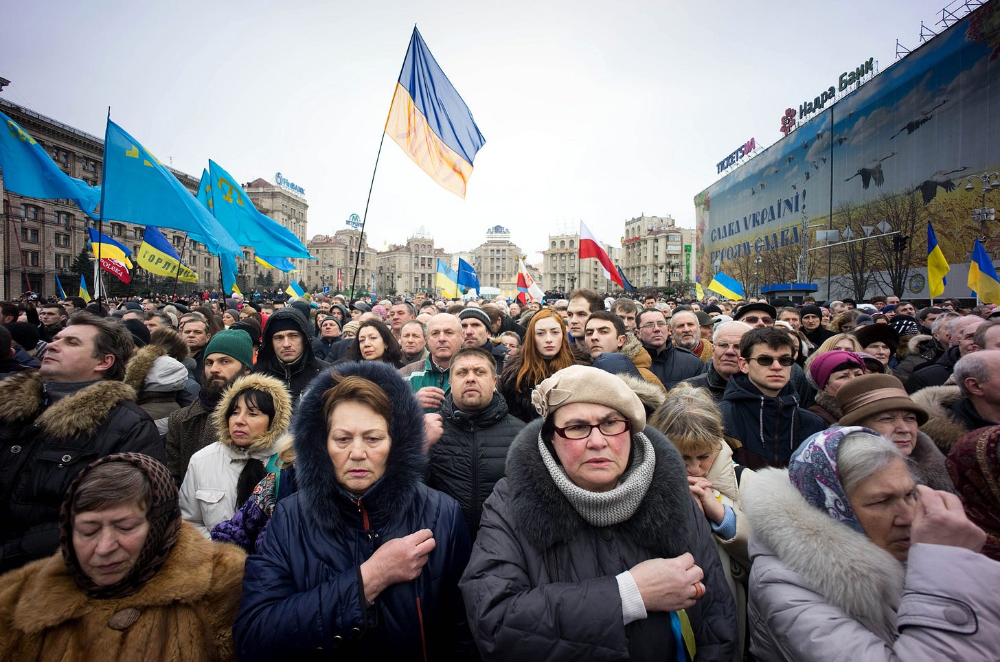 In Battered Ukraine, Spirit Of Defiance Lives On In Maidan Square :  Parallels : NPR