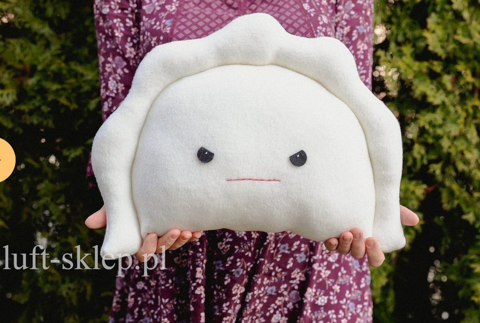 An angry pierogi plush!!!!