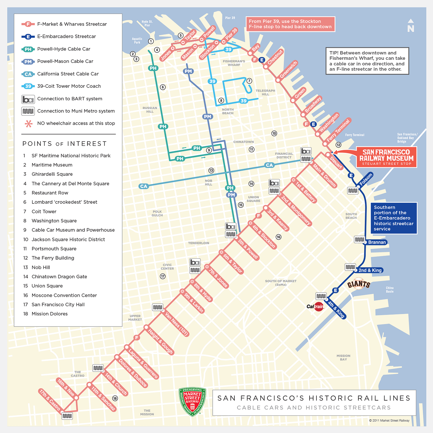 Rider Information & Map - Market Street Railway