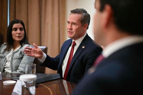 U.S. National Security Adviser Mike Waltz: Mobile number and email address found using a commercial people finder.