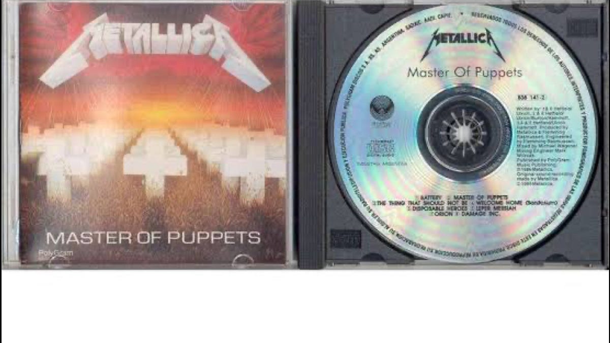 Metallica Rock Music CDs Metallica - Master Of Puppets CD Album