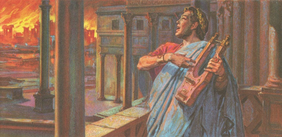 Nero Fiddled While Rome Burned. Today we diddle while the planet goes… | by  Robert Oldershaw | Medium