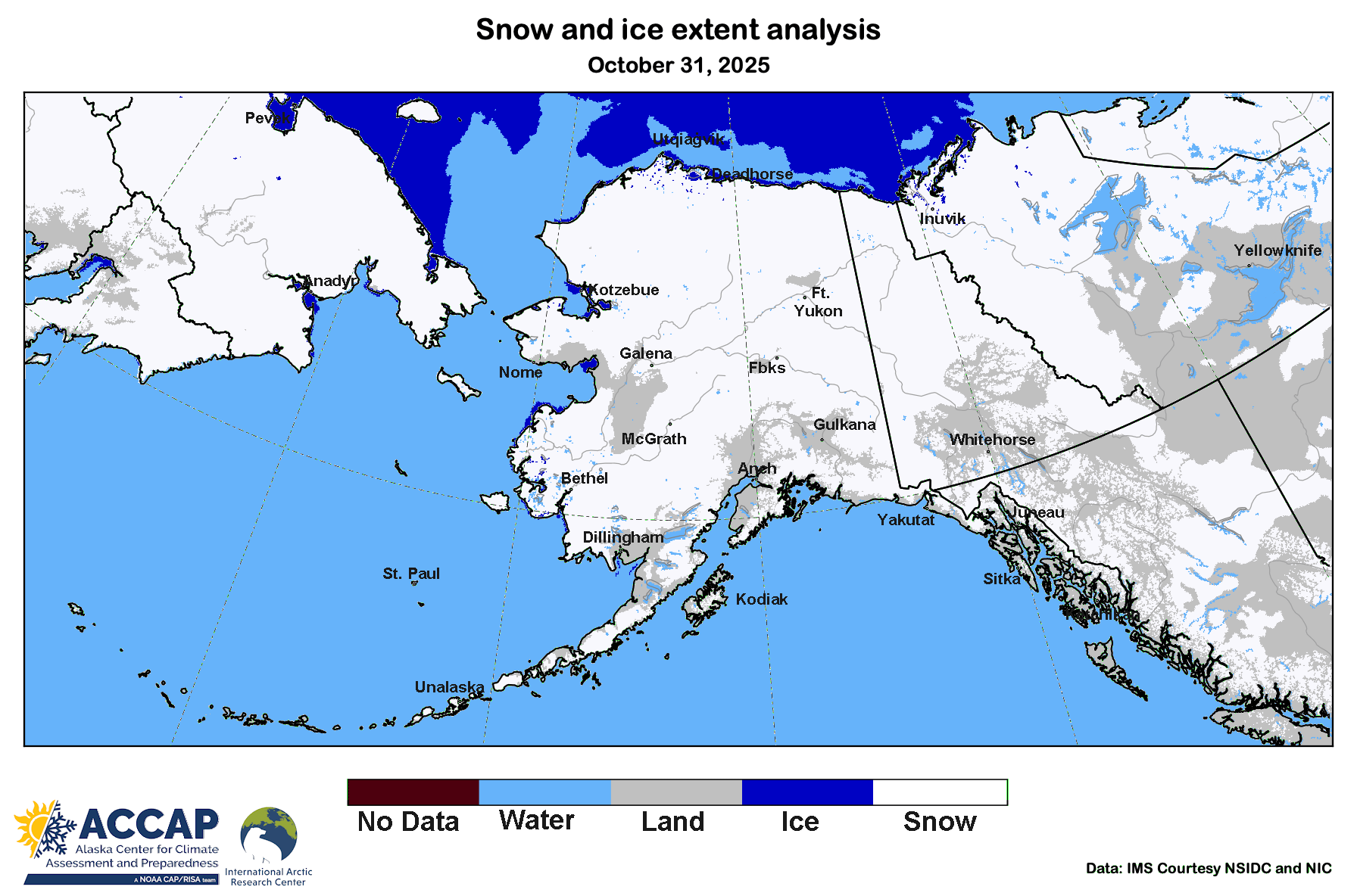 October 2025 Arctic and Alaska Climate Summary