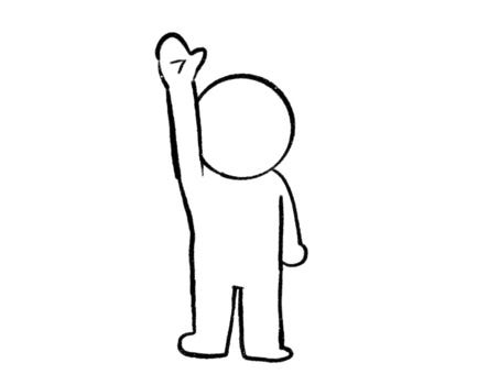 Free Vectors | Illustration of a person raising their hand