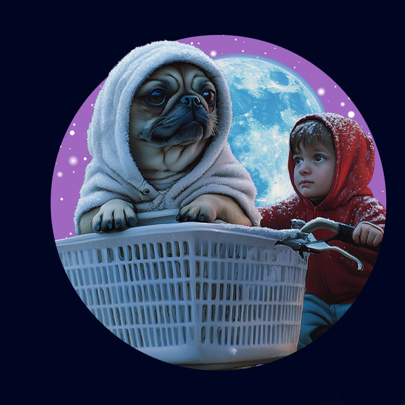 pug in basket pug in basket